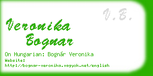 veronika bognar business card